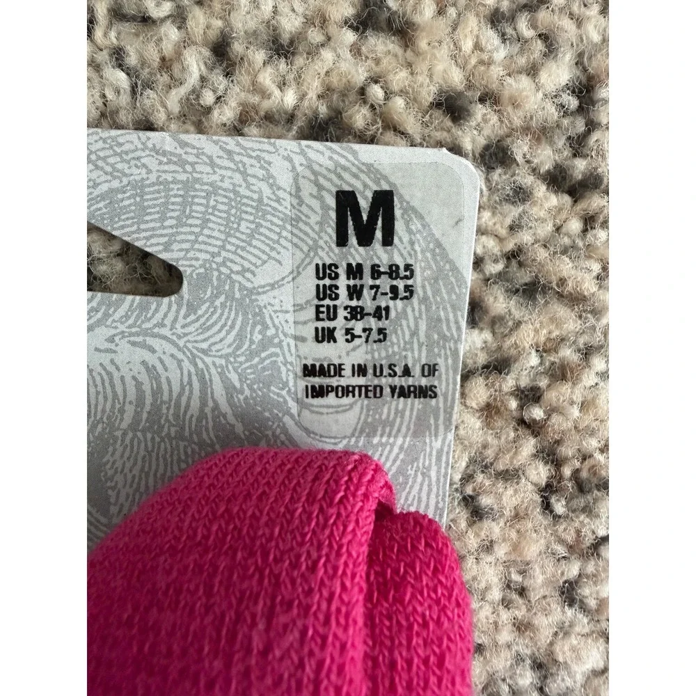 Point6 Merino Wool Socks Women Medium Pink Ski Over-The-Calf Pink‎ Hiking